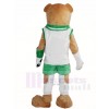 Brown Dog in White Vest Mascot Costumes Animal 