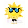 Yellow Sunshine with Sunglasses Mascot Costumes  