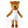 White Belly Brown Teddy Bear Mascot Costumes Animal 