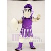 Purple Spartan Trojan Knight Sparty with Shield Mascot Costumes People