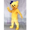 Bear with Blue Bowknot on the Head Mascot Costumes Animal