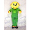 Yellow Dog with Green Overalls Mascot Costume