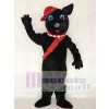 Black Scotty Dog Mascot Costume with Hat Animal 