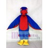 Fierce Royal Blue and Red Falcon Mascot Costume