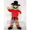 Cowboy with a Black Hat Mascot Costume