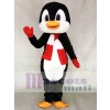 Penguin With Red and White Scarf Mascot Costumes Ocean