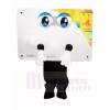 White Computer Displayer Mascot Costumes  