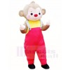 Monkey in Red Overalls Mascot Costumes Animal 