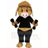Pig with Dumbbell Mascot Costumes Animal 