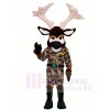 Moose in Battle Fatigues Mascot Costumes Animal