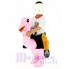 Children/ Kids Piggyback Carry Me Ride on Pink Ostrich Mascot Costume