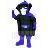 Black Phantom Ghost Specter with Purple Cape Mascot Costumes