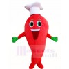 Red Chili Pepper Cook Mascot Costumes Vegetable Plant 