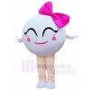 Golf Ball with Bowknot Mascot Costumes Sport