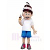 Chocalate and Vanilla Ice Cream Boy Mascot Costumes People