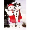 Cute Mrs. Snowman Mascot Costume Christmas Xmas
