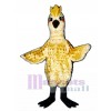 Cute Golden Phoenix with Gold Lame Feathers Mascot Costume