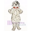 Cute Dalmatian Dog With Collar Mascot Costume