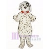 Cute Dalmatian Dog With Collar Mascot Costume