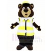 Traffic Police Brown Bear Mascot Costumes Animal