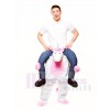 Piggy Back White Unicorn Carry Me Ride on Mascot Costumes Halloween Christmas