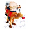 Carry Me Ride Red Nose Rudolph Piggyback Reindeer Mascot Costume 