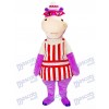 Purple Hippo Hippopotamus with Glasses Mascot Costume  