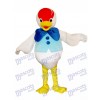 Blue Bow Duck Mascot Costume Animal 