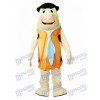 Fred Flintstone Caveman Modern Stone Age Brown Savage Mascot Costume 