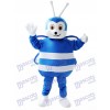 Blue and White Bee Mascot Costume Insect