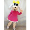Female Dog In Fuchsia Dress Mascot Costume Animal 