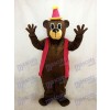 Brown Birthday Bear with Vest & Hat Mascot Costume