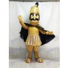 Fierce Golden Helmet Trojan Warrior Mascot Costume