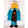 Thor the Giant Viking Mascot Costume with Blue Cloak