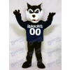 Cute Navy Blue Bearcat Mascot Costume