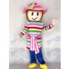 Lovely Colorful Strawberry Shortcake Girl Mascot Costume Cartoon  