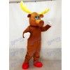Cute Brown Male Moose Mascot Costume