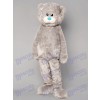 Grey Patched Cuddly Bear Mascot Costume