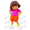 Pink Dora Smiling Girl Mascot Adult Costume