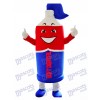 Red and Blue Toothpaste Mascot Costume 