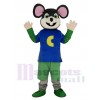 Chuck E. Cheese Mouse with White Face Mascot Costume