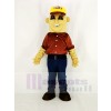 Strong Digger Man People Mascot Costume Cartoon