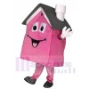 Pink Housing House Real Estate Agent Mascot Costume Promotion