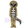 Golden Rattle Cobra Snake Mascot Costume Reptiles