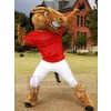 New Central's Buddy Broncho Horse with Dark Red Jersey Mascot Costume
