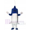 White and Blue Syringe for Hospital Clinic Mascot Costume