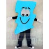 Neon Blue Lightning Bolt Mr. Electric Lightning Bolt Mascot Costumes