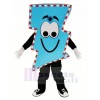 Mr. Electric Blue Lightning Bolt with Thick Stripes Mascot Costume