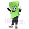 Cute Neon Green Lightning Bolt Mr. Electric Lightning Bolt Mascot Costumes