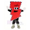 Mr. Electric Red Lightning Bolt with Thick Stripes Mascot Costume